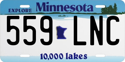 MN license plate 559LNC