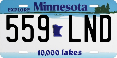 MN license plate 559LND