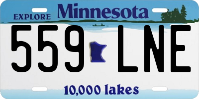MN license plate 559LNE