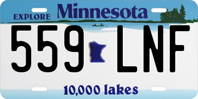 MN license plate 559LNF