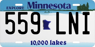 MN license plate 559LNI