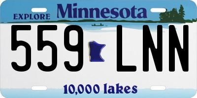 MN license plate 559LNN