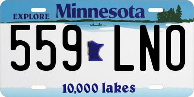 MN license plate 559LNO