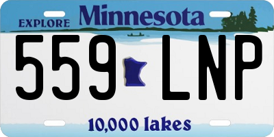 MN license plate 559LNP