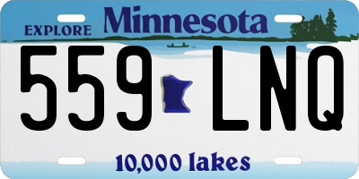 MN license plate 559LNQ