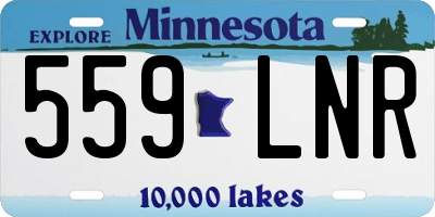 MN license plate 559LNR