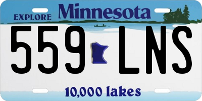MN license plate 559LNS