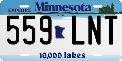 MN license plate 559LNT