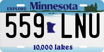 MN license plate 559LNU