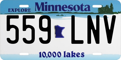 MN license plate 559LNV