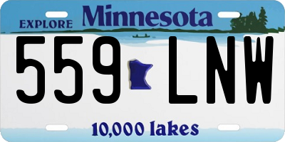 MN license plate 559LNW