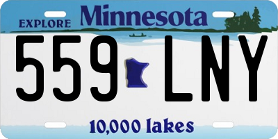MN license plate 559LNY