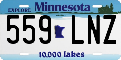 MN license plate 559LNZ