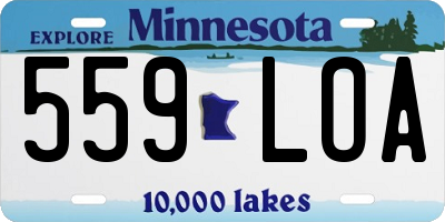 MN license plate 559LOA