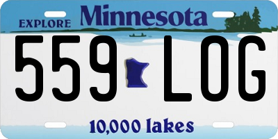 MN license plate 559LOG