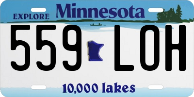 MN license plate 559LOH