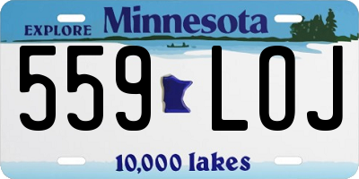 MN license plate 559LOJ
