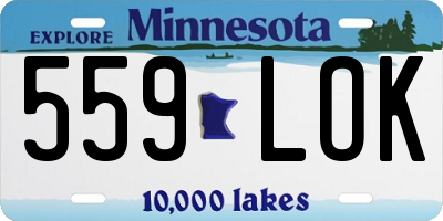 MN license plate 559LOK