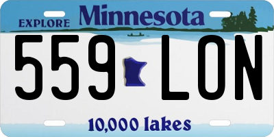 MN license plate 559LON