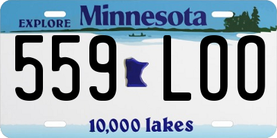 MN license plate 559LOO
