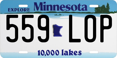 MN license plate 559LOP