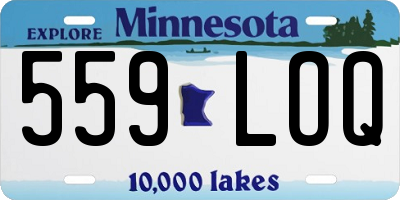 MN license plate 559LOQ