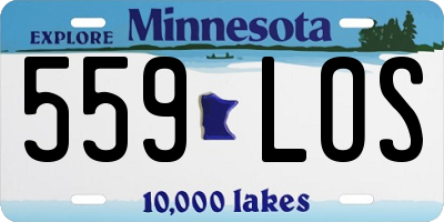 MN license plate 559LOS