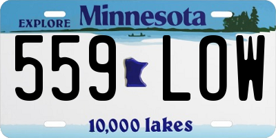MN license plate 559LOW