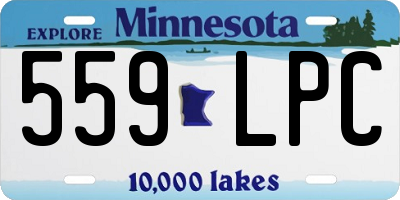 MN license plate 559LPC