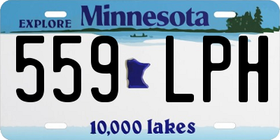 MN license plate 559LPH