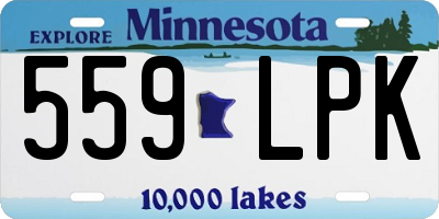 MN license plate 559LPK