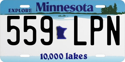 MN license plate 559LPN