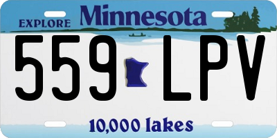 MN license plate 559LPV