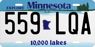 MN license plate 559LQA