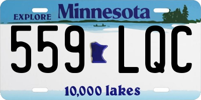 MN license plate 559LQC