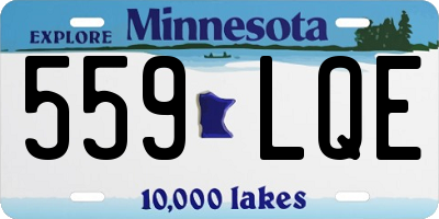 MN license plate 559LQE