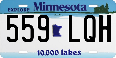 MN license plate 559LQH