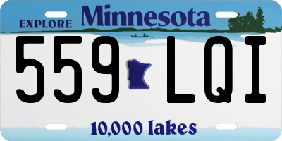 MN license plate 559LQI
