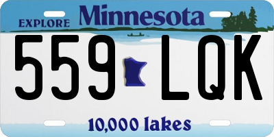 MN license plate 559LQK
