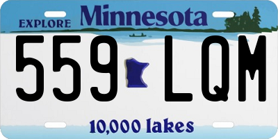 MN license plate 559LQM