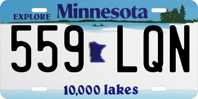 MN license plate 559LQN