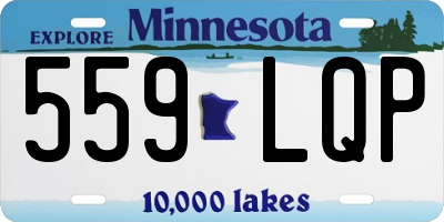 MN license plate 559LQP