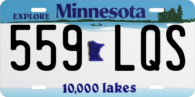 MN license plate 559LQS