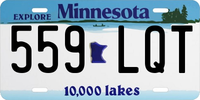 MN license plate 559LQT