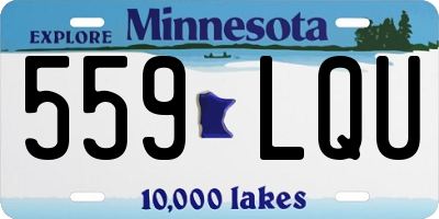MN license plate 559LQU