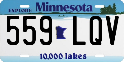 MN license plate 559LQV