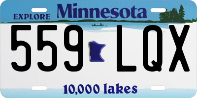 MN license plate 559LQX