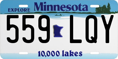 MN license plate 559LQY