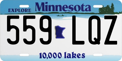 MN license plate 559LQZ