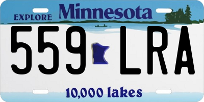 MN license plate 559LRA